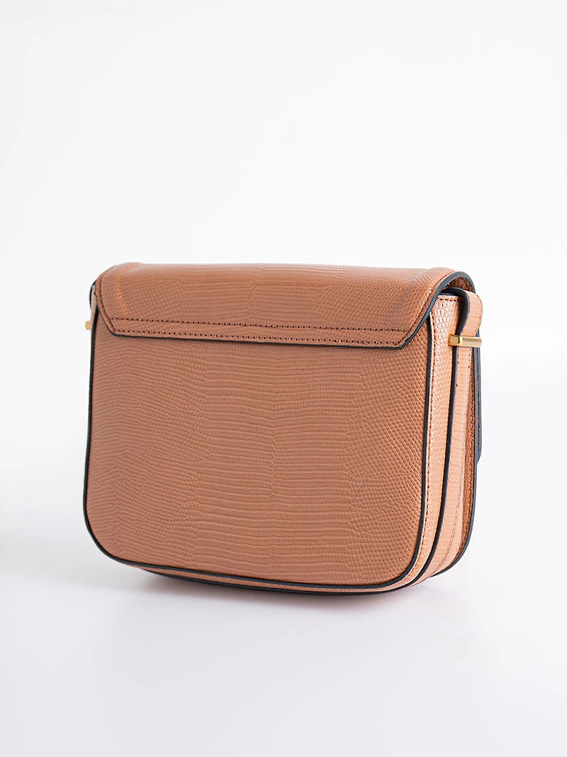 Brown Lizard Cross Body Bag