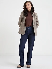 Whisper Knit Elbow Sleeve Turtleneck Coffee