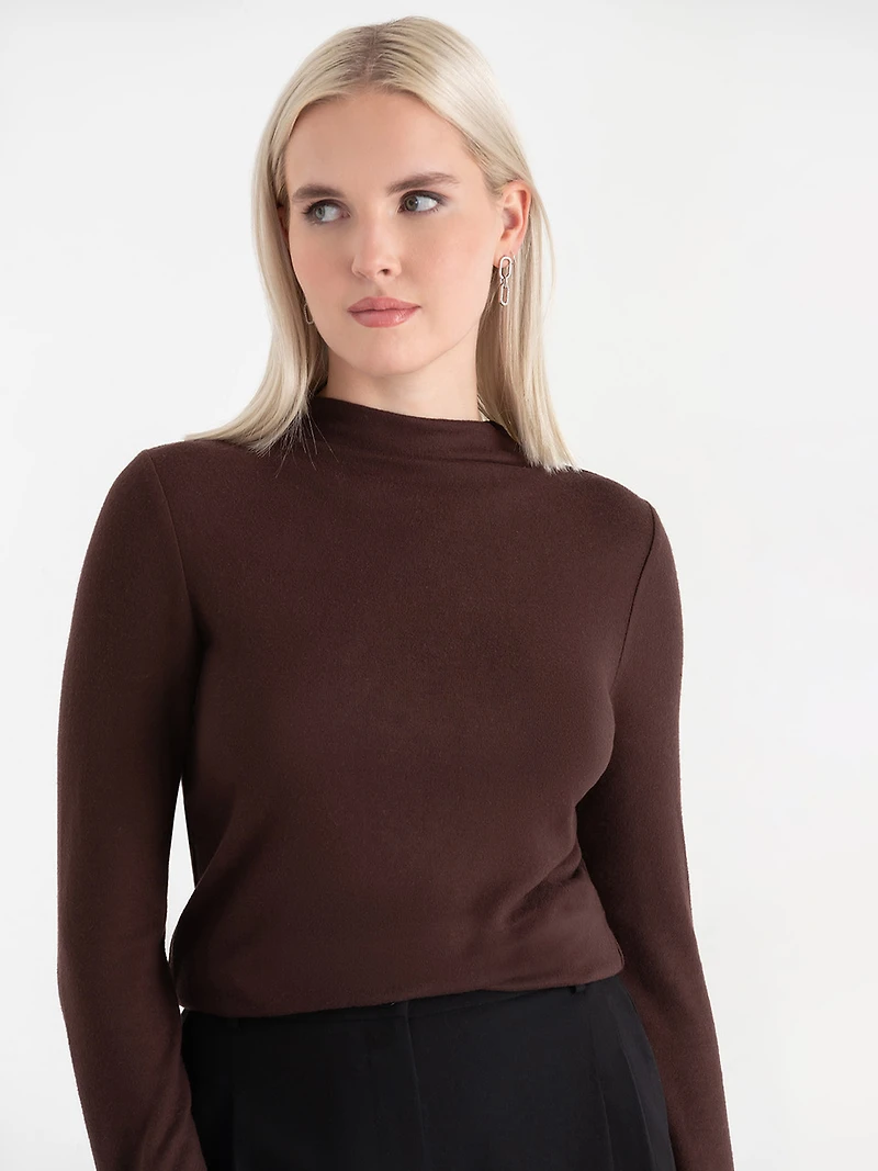 Knit Mock Neck Top