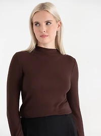 Knit Mock Neck Top