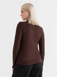 Knit Mock Neck Top