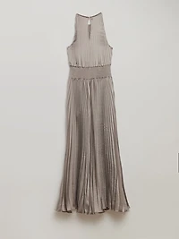 Satin Halter Dress Oyster