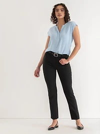 Linny Extend-Sleeve Henley Blue Animal