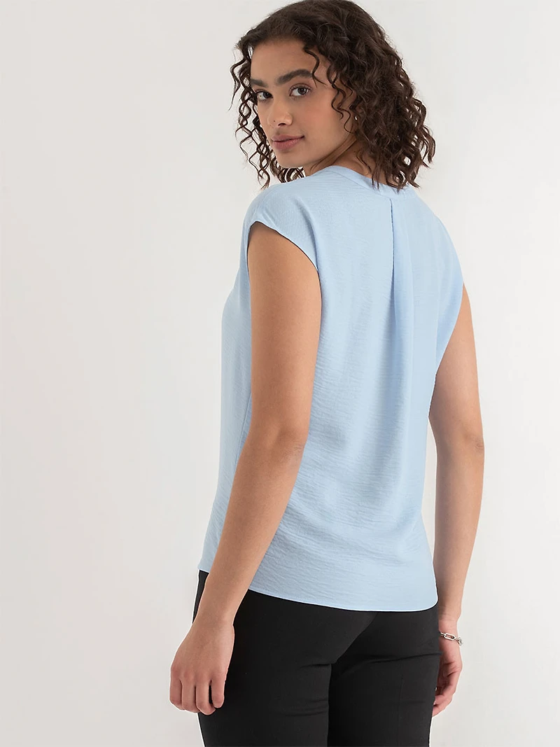 Linny Extend-Sleeve Henley Blue Animal