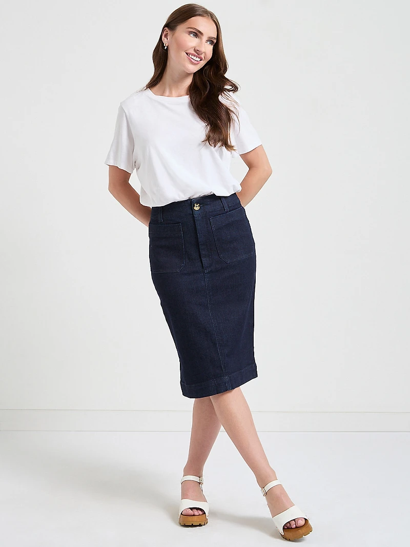 Juliet Patch Pocket Skirt Duke Blue