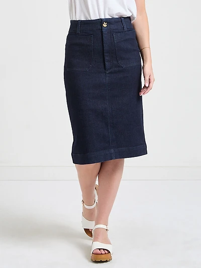 Juliet Patch Pocket Skirt Duke Blue