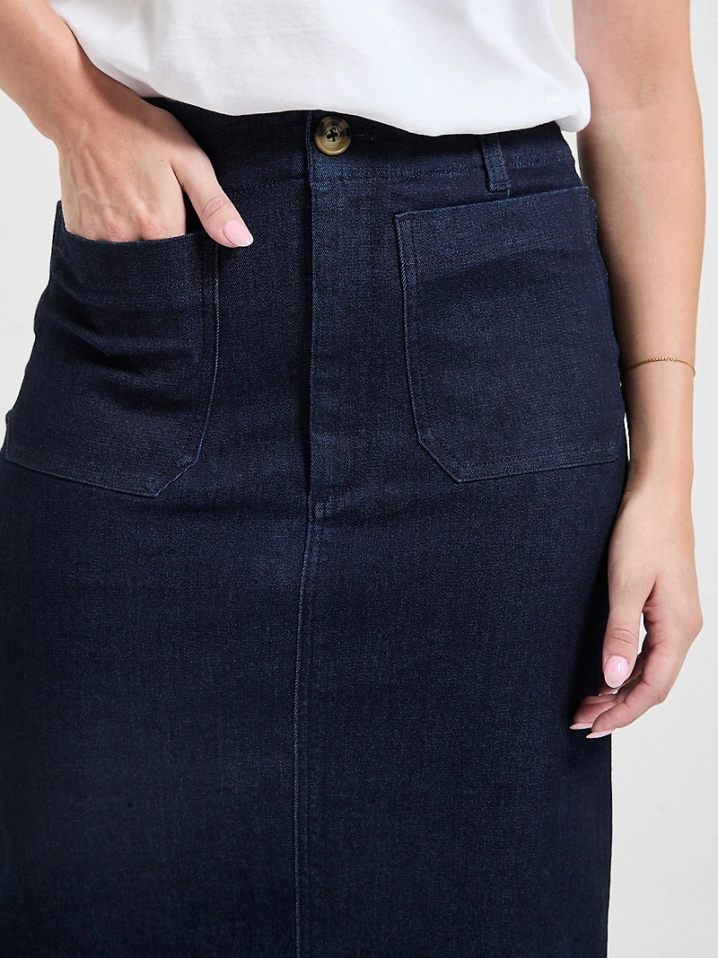 Juliet Patch Pocket Skirt Duke Blue