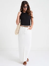 Denim Maxi Skirt Midwash