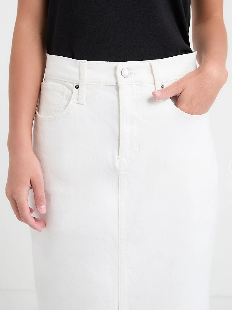 Denim Maxi Skirt Midwash