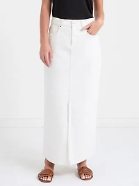 Denim Maxi Skirt Midwash