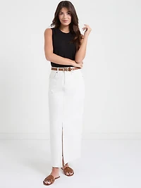 Denim Maxi Skirt Midwash