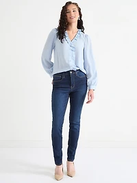 Ruffled V-Neck Blouse Laurel