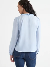 Ruffled V-Neck Blouse Laurel