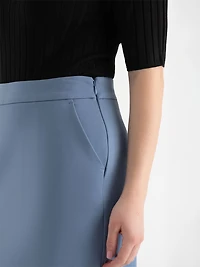 Luxe Ponte  Mini Skirt Charcoal