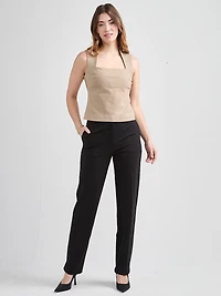 Ponte Square Neck Top Teak