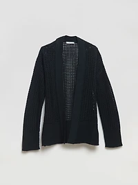 Open Stitch Cardigan Pale Banana