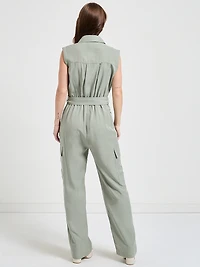 Tencel Utility Jumpsuit Black