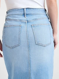 Denim Midi Skirt Midwash