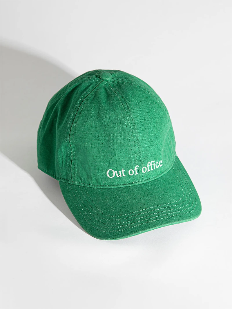 Out of Office Baseball Cap in Goji Berry
