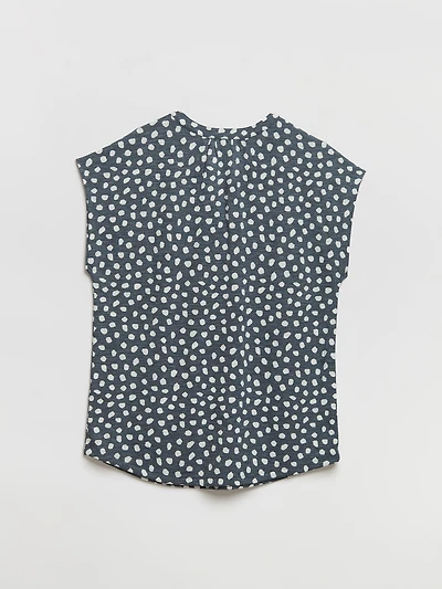 Scattered Dot Henley T-Shirt
