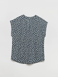 Scattered Dot Henley T-Shirt