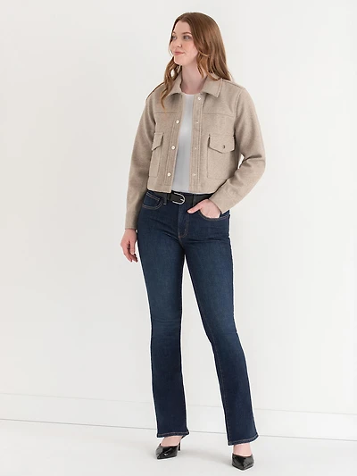 Collared Felt Shacket