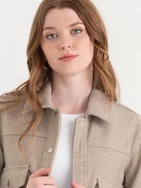 Collared Felt Shacket