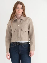 Collared Felt Shacket