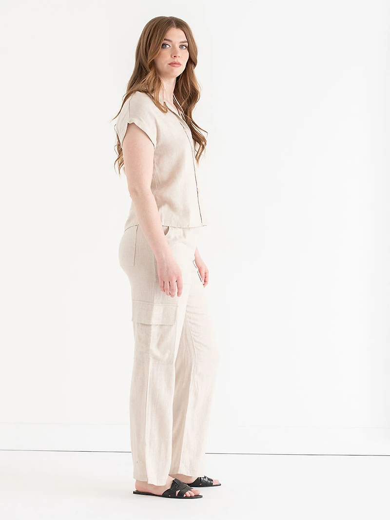 Linen Cargo Pants