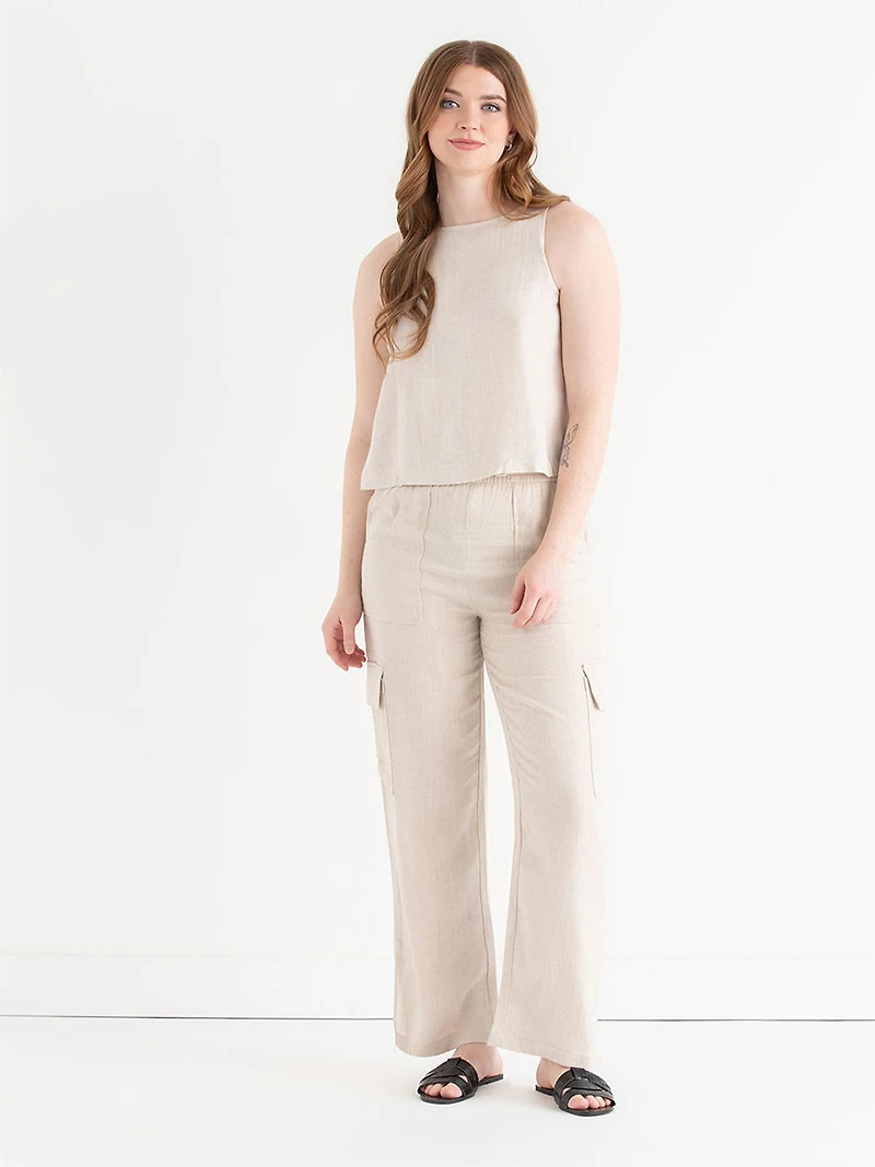 Linen Cargo Pants