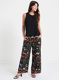 Linen Wide Crop Pant