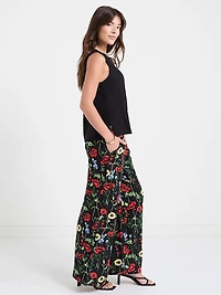Linen Wide Crop Pant