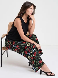 Linen Wide Crop Pant