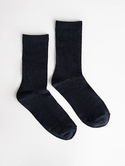 High Lurex Crew Socks