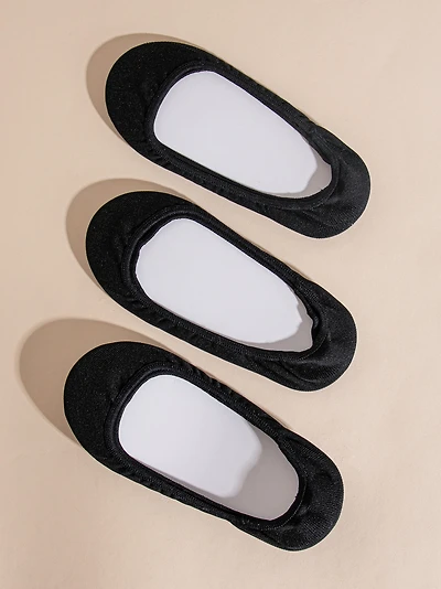 3-Pack Liner Socks in Black