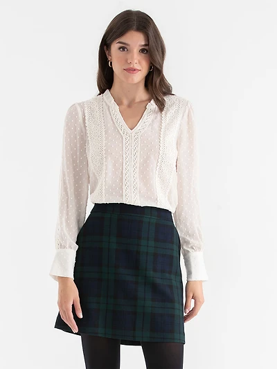 Sheer Swiss Dot Blouse