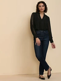 Sheer Swiss Dot  Blouse