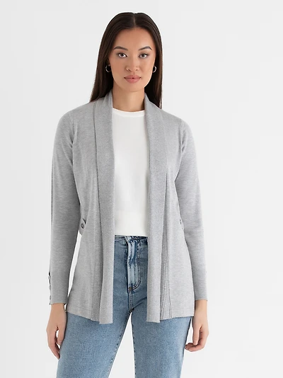 Cardigan with Side Tab Buttons
