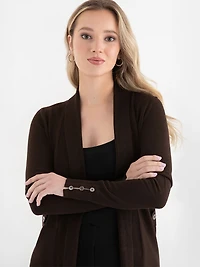 Side-Tab Button Cardigan