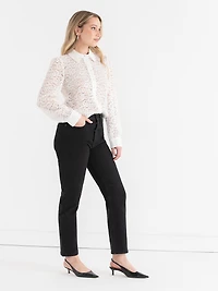 Lace Collared Blouse White