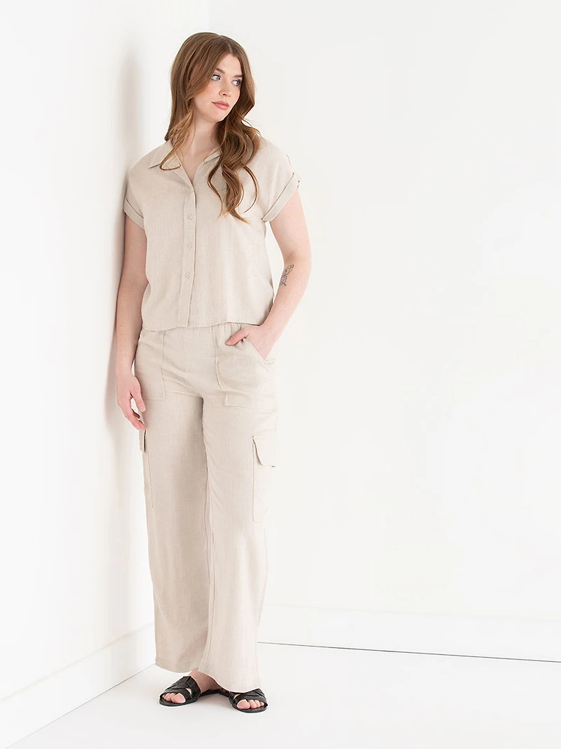 Linen Cargo Pants