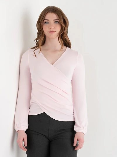 Fine Knit Hacci Wrap Top