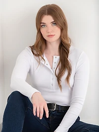Long-Sleeved Henley Shirt