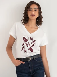 Relaxed V-Neck Tee Shirt