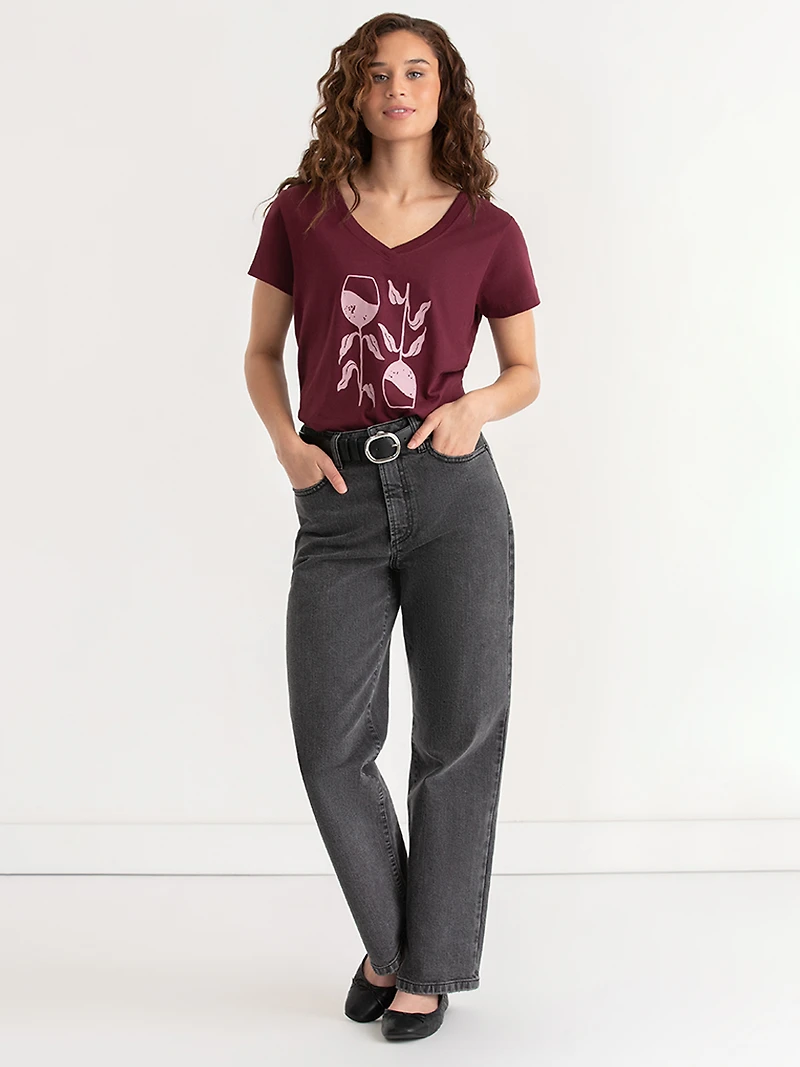 Relaxed V-Neck Tee Shirt