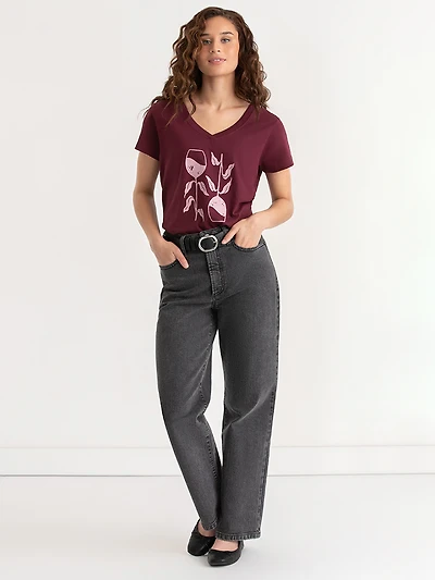 Relaxed V-Neck Tee Shirt
