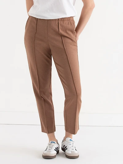 Double Knit Tapered Leg Ankle Pant