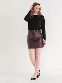 Faux Leather Mini Skirt