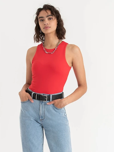 Sleeveless High Neck Bodysuit