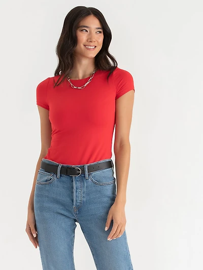Short Sleeve Crew Neck Bodysuit